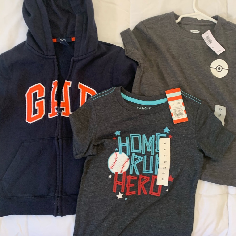 Gap and Old Navy Tees and Jacket size 5 & 6